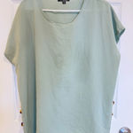 Rainbow Sandals Rainbow Button Accent Top Blouse Casual Short Sleeve Shirt 2X Photo 0