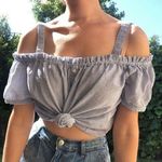 Springfield gorgeous striped cold shoulder white black boho shirt, size S resort Photo 0