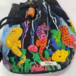 Paul Brent Coastal life seahorses Colorful Embroidered Bucket Bag Cruise Beach Black Photo 6