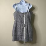 House Of CB Mistress Rocks 'WARNING' Black + White Checked Dress Women's Large NEW Photo 4