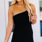 Black One Shoulder Bodycon Dress Photo 0