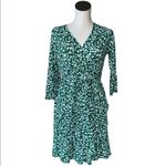 H&M NWT MAMA X  Jersey Floral Wrap Style Dress  Green Medium Photo 7