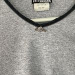 Knit Works Vintage Gray Ribbed Baby Tee Y2K Minimalist Style Medium Photo 1