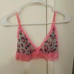 Hanky Panky Pink Leopard Cheetah Print Sheer Lace Bralette Photo 0