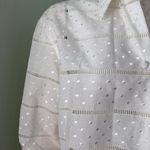 Le Garage white size 2 (medium) button down Swiss dot blouse. Made in France Photo 1