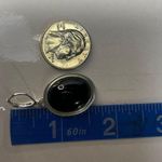 Joan Rivers Joan River Black Bezeled Oval Cabochon Lever Back Dangle Earrings Photo 3