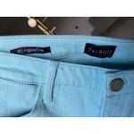 Talbots  Aqua Jegging Crop Pants Sz 2P Straight Fit Preppy Academia Brunch 90s Photo 3