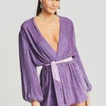 Retrofête 💕RETROFETE💕 Gabrielle Sequin Robe Mini Wrap Dress ~ Violet Small S NWT Photo 0