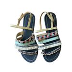 Restricted Woman’s Boho Festival Sandals. Size 9. Blue Photo 1
