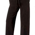 Daily Ritual Women’s Wide Leg Cropped Terry Cloth Pants in Black Size XXL Photo 1