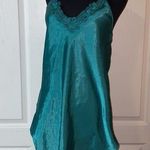 VTG GREEN TEAL SATIN LINGERIE SLIP DRESS Photo 0
