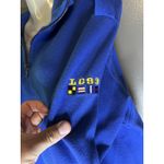 Liz Sport Vintage Sweatshirt Womens Small Blue Quarter Zip Mock Neck Nautical 90s Photo 3