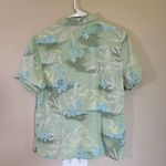 Tommy Bahama Vintage 100% silk short sleeve button down light green floral med Photo 7
