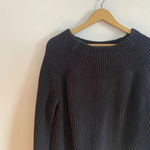 Athleta  Black Rockland Chunky Knit Sweater Photo 5