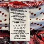 Free People  size 4 shark bite hem skirt red geometric zip back pockets on side Photo 7