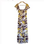 Anthropologie ruffled maxi Jaguar print M Photo 6
