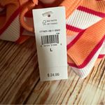 Gap Ribbed Stripe Scoopneck Tank Top Orange Kiss Neon size L NWT Photo 12