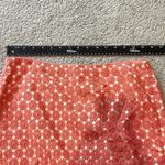 Talbots  Skirt Womens 8 petite Orange Pink Floral Crochet Lace‎ Straight Office Photo 5