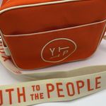 YOUTH TO THE PEOPLE‎ Crossbody Bag in Orange With Logo, Trim & Strap NEW Photo 0