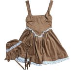 For Love & Lemons Brown Suede Hadley Mini Dress US S Photo 0