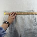 H by Halston H Halston M Medium Pants Linen Wide Leg Cropped Crop Gray Pull On Women's Resort Photo 5