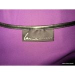 Lane Bryant ‎ Purple Blk Leatherette Shirt Womens PLUS 14 16 1X Hi Low Split Back Photo 3