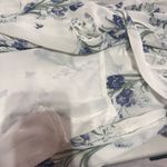 Reformation  Winslow Chiffon Maxi Wrap Dress Macadamia XS White Blue Floral Tulip Photo 11