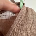 All in Favor  Size‎ Small Brown Short Sleeve Blouse V Neck and Back Gauze-y Shirt Photo 4