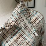 Vintage 70s Ultriana Polyester Dagger Barrymore Collar Button Shirt L Brown Size L Photo 4