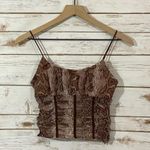 Princess Polly  Snakeskin Print Margie Top - Brown - US 6 Photo 13