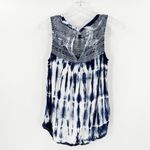 Knox Rose Blue Tie Dye Shibori Crew Neck Casual Boho Tank Top Size Medium Photo 3