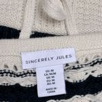 Sincerely Jules Women’s Bohemian Knit Crochet Halter Scalloped Hem Size Medium Black Photo 4