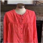 Anthropologie  Vibrant Coral Blouse Photo 7