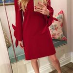 Tibi  Off The Shoulder Dress in Crimson Red Photo 0