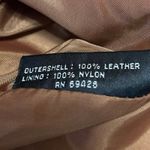 wilson's leather Wilsons Tan Brown 100% Leather Sleeveless Cowgirl Button Up Vest Jacket Size M Photo 3