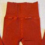 Free People NEW! Movement HAPPINESS RUNS Ribbed Bright Orange Leggings M/L Photo 4
