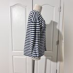 CHAPS 100% Cotton Tie Front Striped Blouse - sz M Photo 2