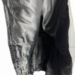 VTG Italian Leather Strapless Studded Cocktail Dress Black Asym Hem 42 80s Glam Size 6 Photo 6