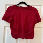 ZARA  Red Women's Top with Belted Detail Photo 0