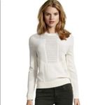 Torn By Ronny Kobo  white pointelle perforated‎ faige sweater size small Photo 2
