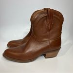 Dingo  brown leather ankle pull on boots western cowgirl women’s size‎ 9 trendy Photo 3