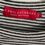 n:philanthropy  Striped Long Sleeve Cut Out Shirt Photo 1