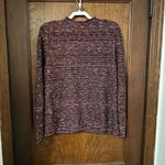 J.Jill cranberry fringe tweed blazer jacket size M Photo 2