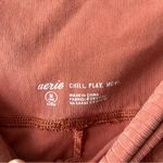 Aerie Chill Play Move Red Ribbed Joggers Size Medium Long Photo 4