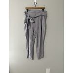 ON 34TH NWT Linen Blend Belted Paperbag High Waist Ankle Pants Lavender Size 16 Purple Photo 1