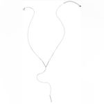 Sterling Silver Swarovski Crystal Accented V Necklace NWOT‎ Photo 3