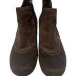 Earthies Genoa Ankle Boots Booties Brown/Purple Suede Leather Womens Size 9 B Photo 1