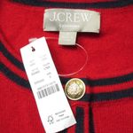 J.Crew NWT Cashmere Sweater Lady Jacket in Cardinal Red Navy Contrast Trim S Photo 5