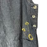 Quacker Factory Vintage Denim Sleeveless Embroidered Rhinestone Dress Bee Medium Gray Photo 3