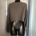 My Mono B cropped Crewneck sweatshirt size S Tan Photo 3